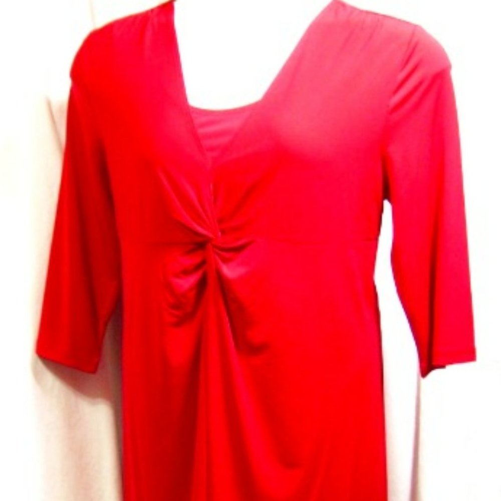 George Red Midi Knit Dress NWOT Plus Size XL/1X Valentine Sexy